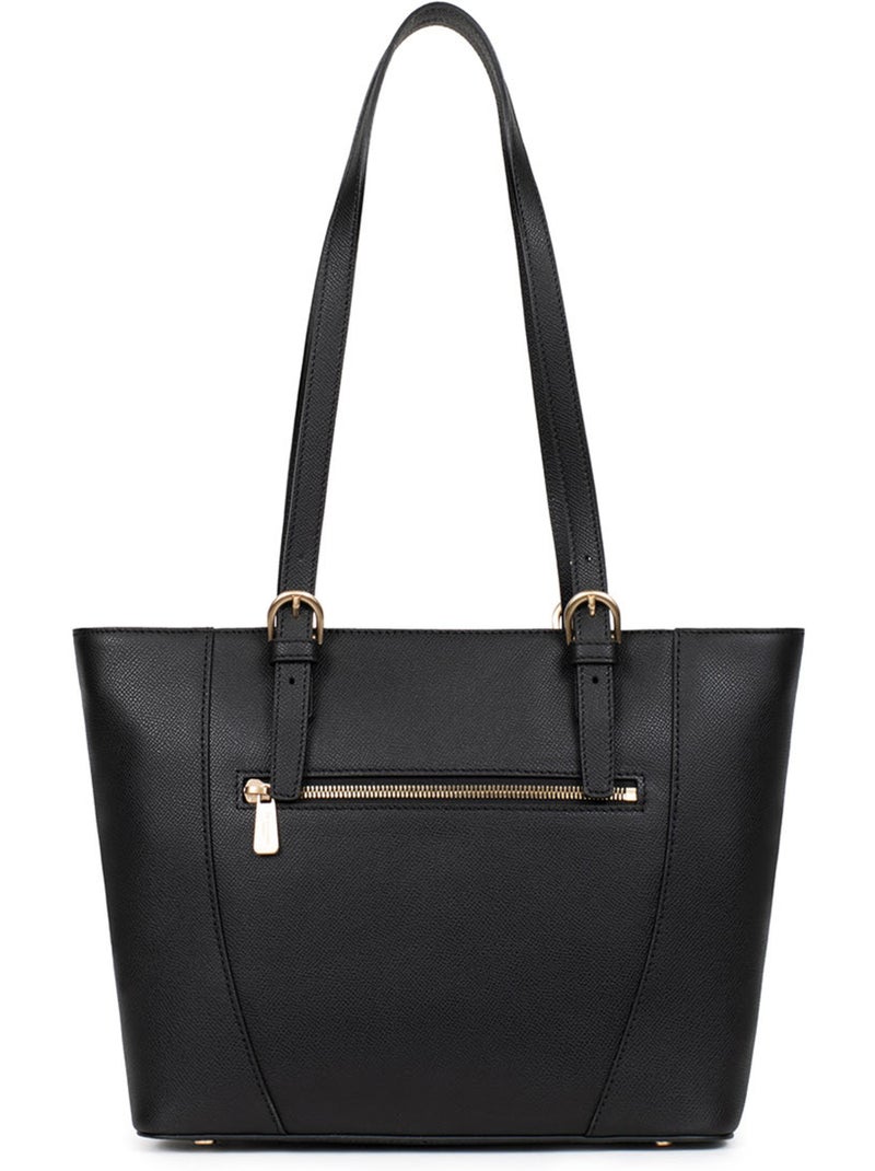 Bolsa de mano con asas - Cuero AUDE Negro - Kiabi
