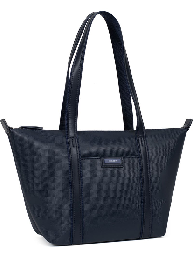Bolsa de mano con asas - mediana joyce hexagona Azul noche - Kiabi