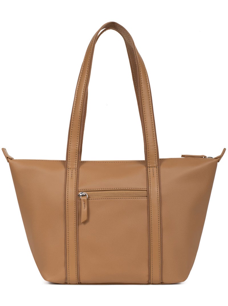 Bolsa de mano con asas - mediana joyce hexagona Marrón claro - Kiabi