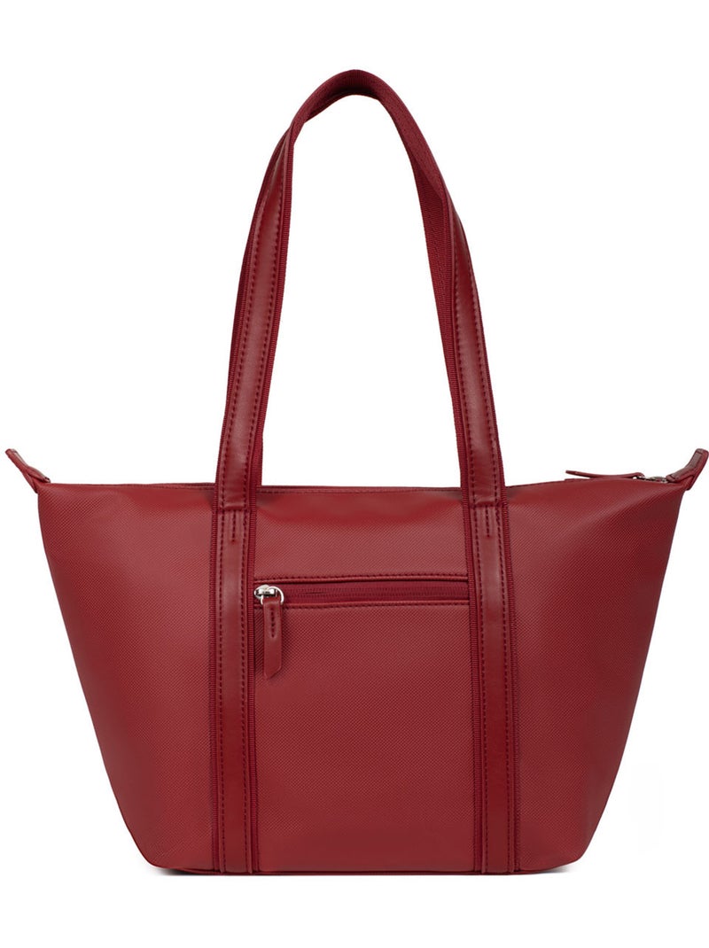 Bolsa de mano con asas - mediana joyce hexagona Rojo oscuro - Kiabi