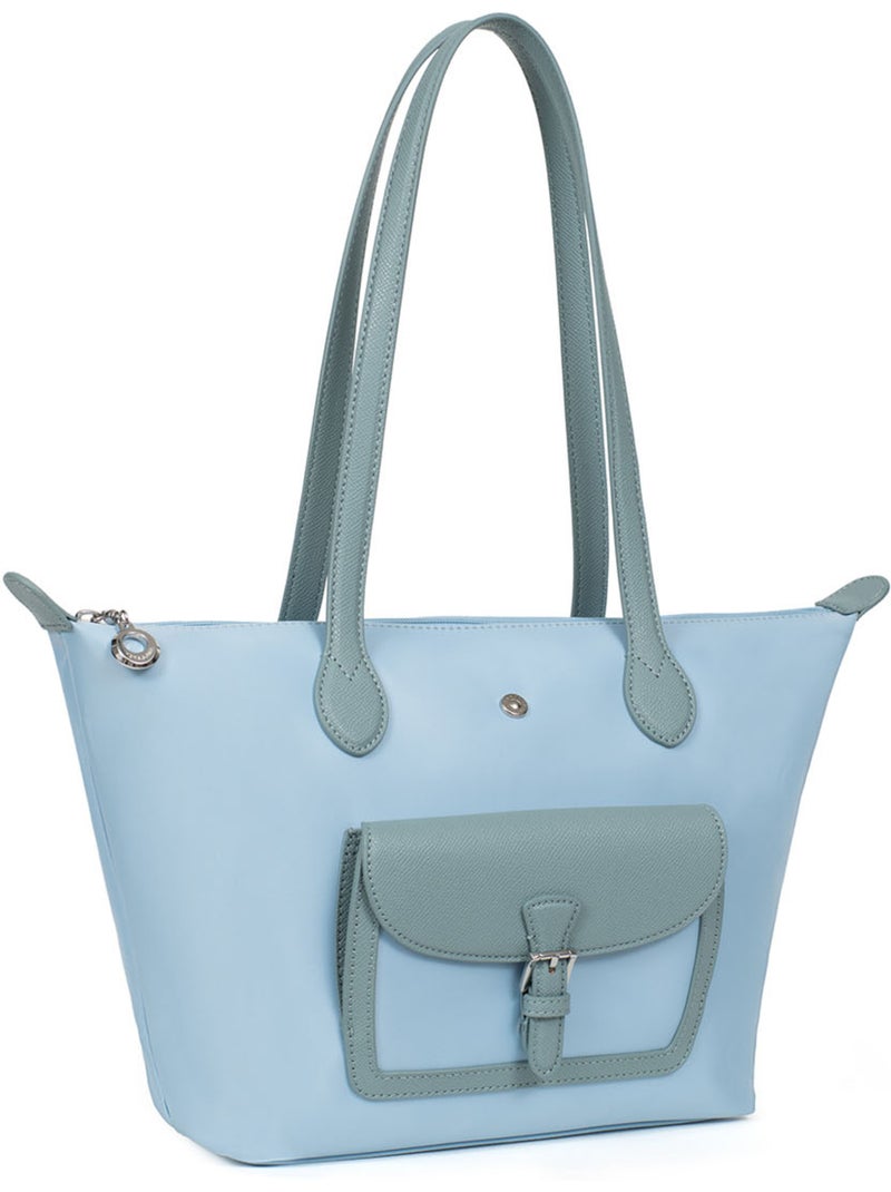 Bolsa de mano con asas - mediana kiana hexagona Azul cielo - Kiabi
