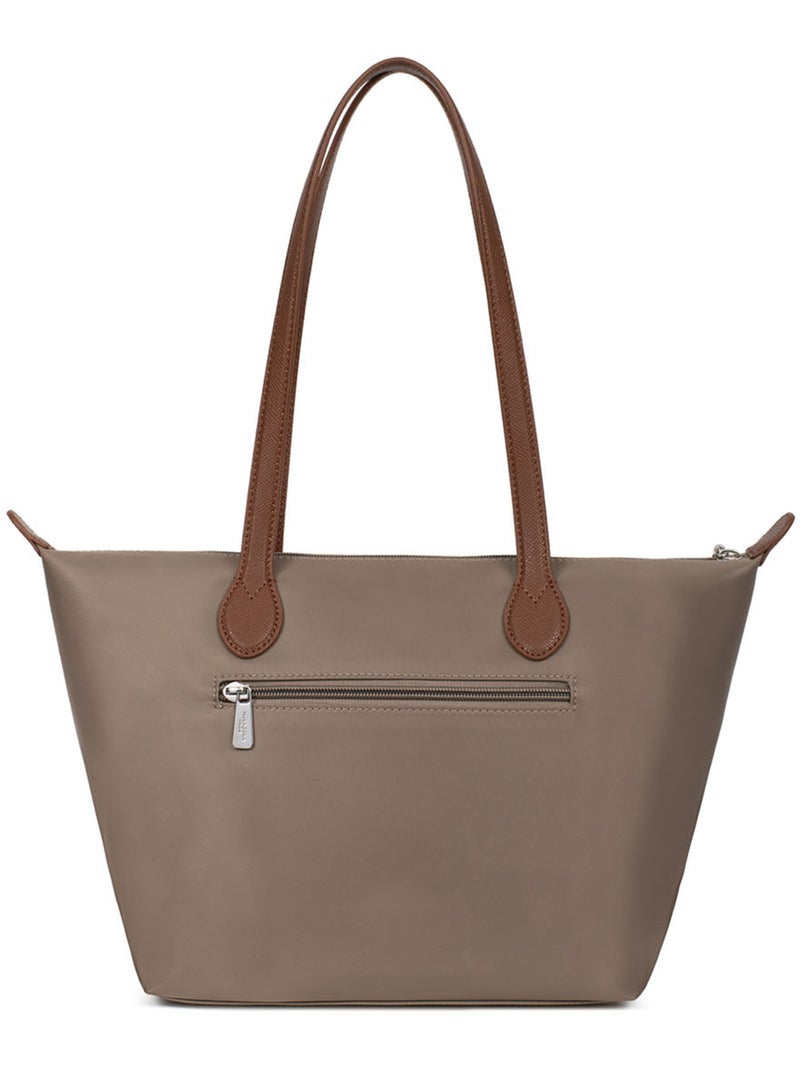 Bolsa de mano con asas - mediana kiana hexagona Taupe - Kiabi