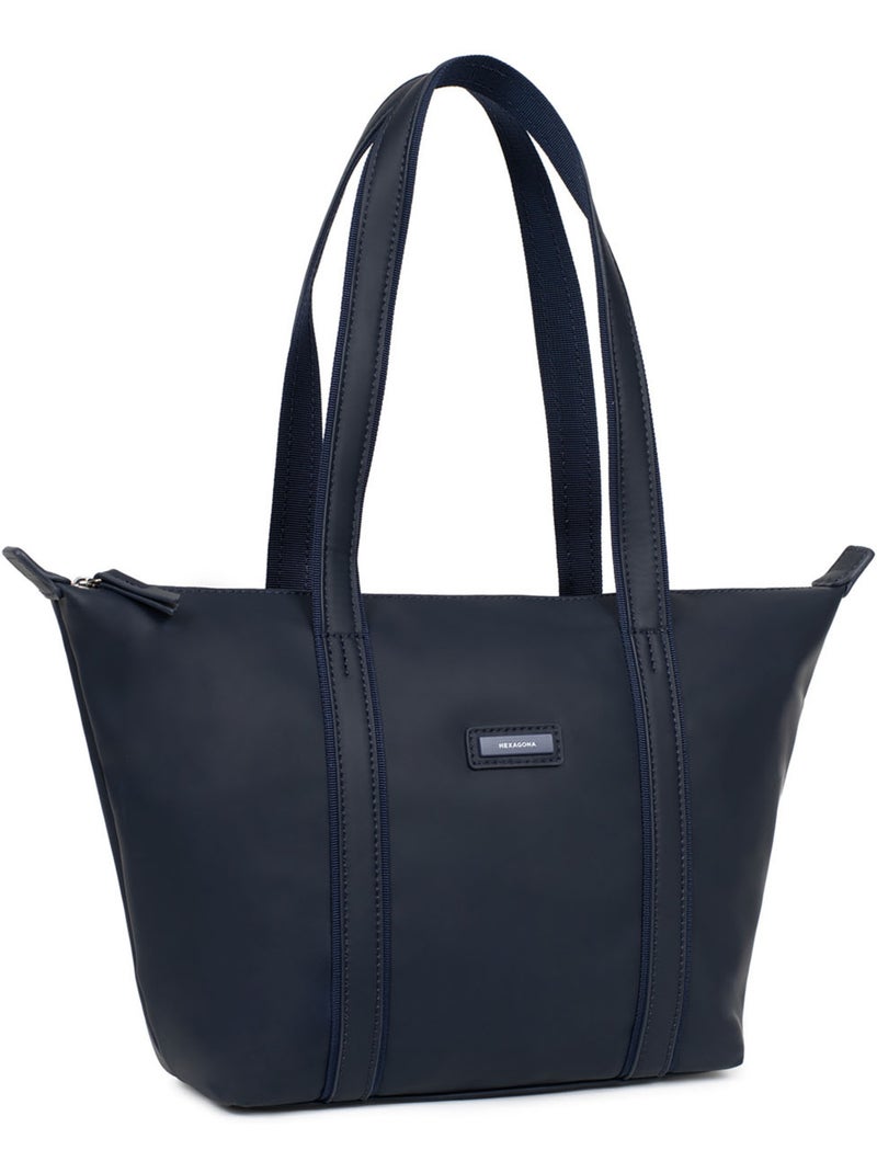 Bolsa de mano con asas - mediana tara hexagona Azul noche - Kiabi