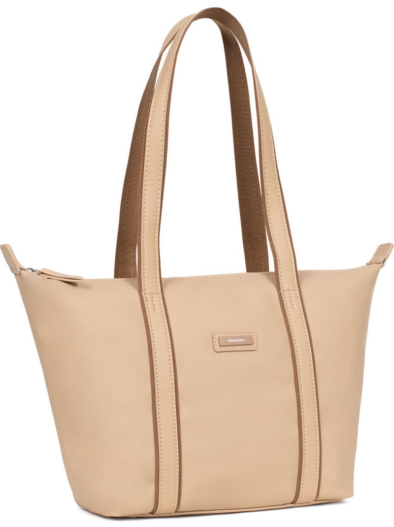 Bolsa de mano con asas - mediana tara hexagona Beige arena - Kiabi