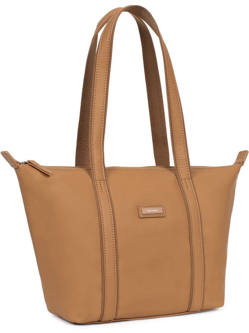 Bolsa de mano con asas - mediana tara hexagona Marrón claro - Kiabi