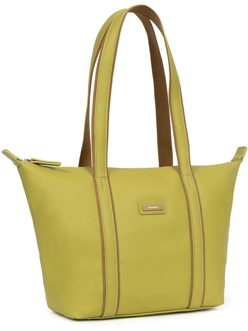 Bolsa de mano con asas - mediana tara hexagona Verde anís - Kiabi