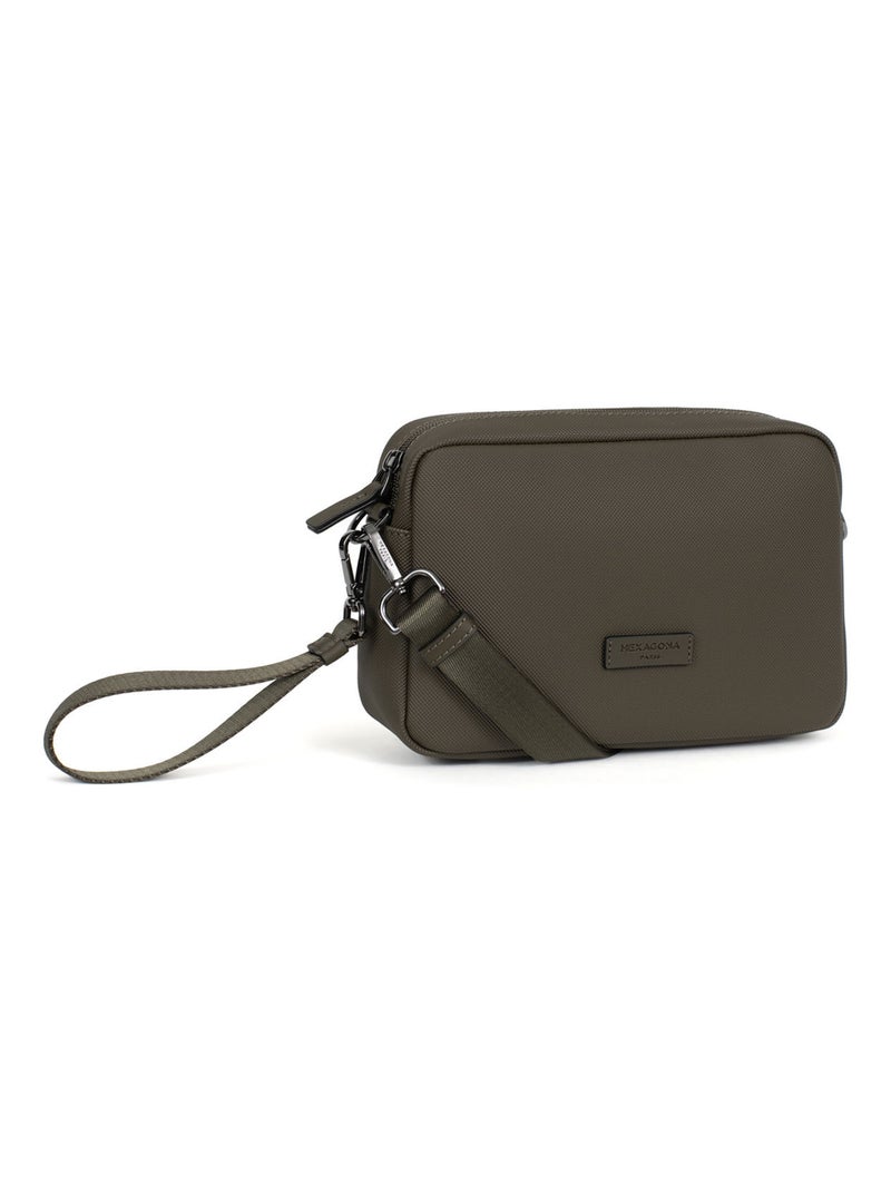 Bolsa de mano con correa hero hexagona Caqui - Kiabi