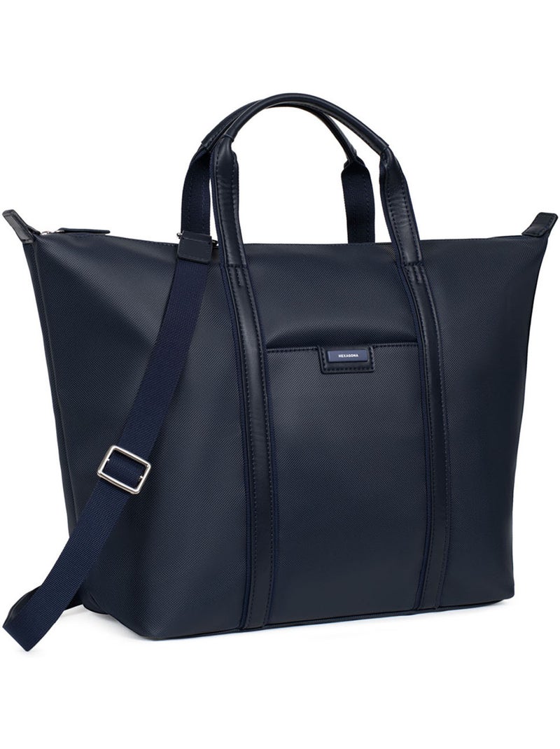 Bolsa de mano tipo cabas - a4 - grande joyce hexagona Azul noche - Kiabi