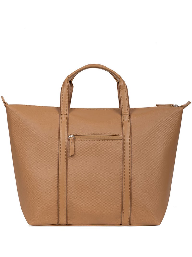 Bolsa de mano tipo cabas - a4 - grande joyce hexagona Marrón claro - Kiabi