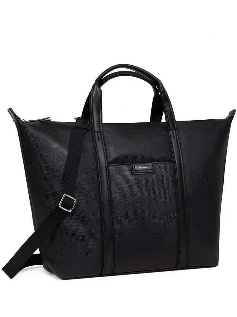 Bolsa de mano tipo cabas - a4 - grande joyce hexagona Negro - Kiabi