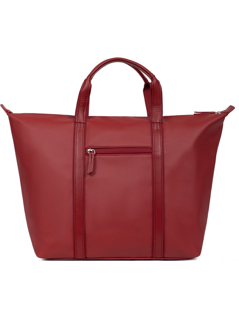 Bolsa de mano tipo cabas - a4 - grande joyce hexagona Rojo oscuro - Kiabi