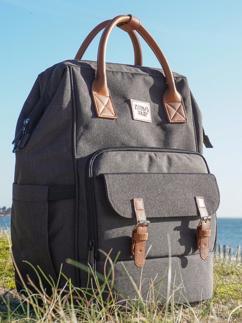 Bolsa de pañales de espalda Thermobaby ESCAPADE 20 L 3 bolsillos isotérmicos y cambiador Gris - Kiabi