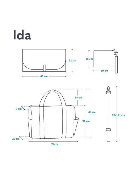 Bolsa de pañales LIONELO Ida Daily - Gran capacidad - Correa para el hombro - Materiales de alta cal - Kiabi Bolsa de pañales LIONELO Ida Daily - Gran capacidad - Correa para el hombro - Materiales de alta cal - Kiabi