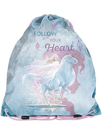 Bolsa de piscina con cordón 38 x 34 cm frozen azul cielo