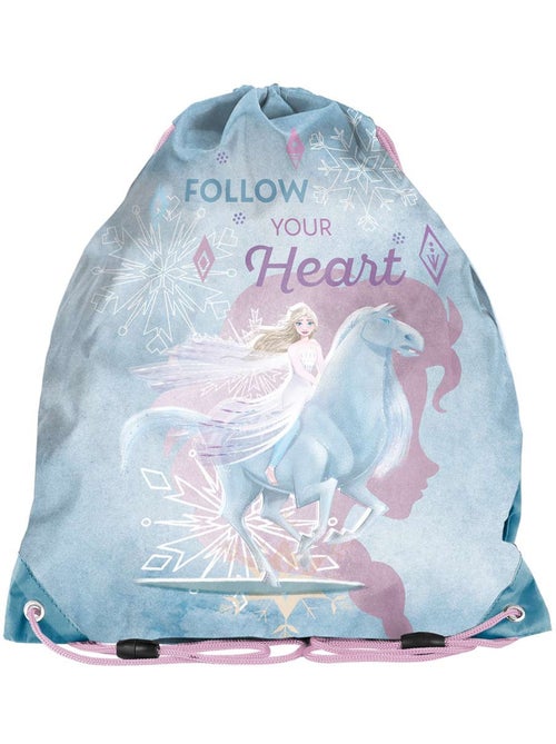 Bolsa de piscina con cordón 38 x 34 cm frozen azul cielo - Kiabi