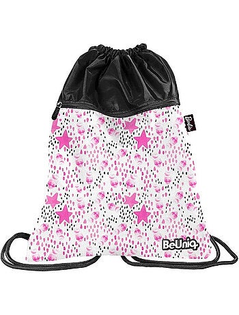 Bolsa de piscina con cordón barbie 45 x 34 cm rosa y negra