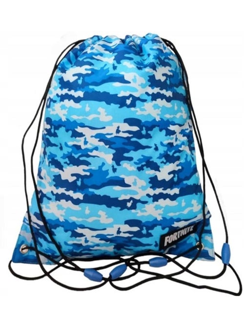 Bolsa de piscina con cordón infantil fortnite 42 cm camuflaje azul - Kiabi Bolsa de piscina con cordón infantil fortnite 42 cm camuflaje azul - Kiabi