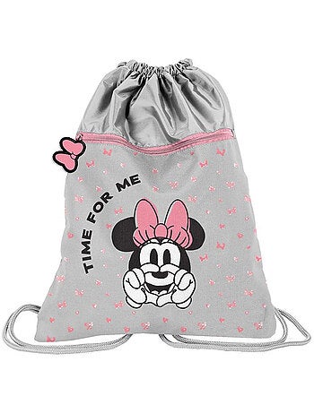 Bolsa de piscina minnie con cordones – 45 x 34 cm – 1 bolsillo con cremallera