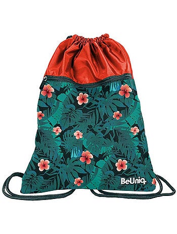 Bolsa de playa con cordón floral 45 cm con bolsillo con cremallera cmp