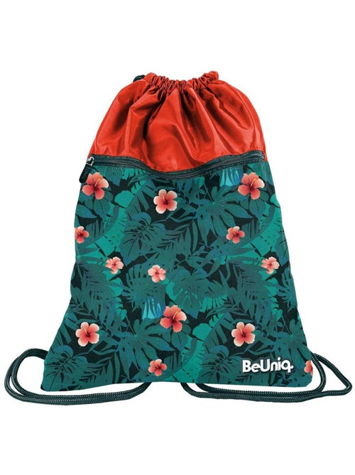 Bolsa de playa con cordón floral 45 cm con bolsillo con cremallera cmp - Kiabi