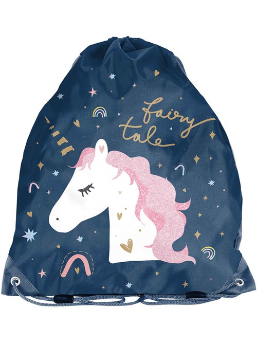 Bolsa de playa de unicornio fairy tale 38 cm con cordón - Kiabi Bolsa de playa de unicornio fairy tale 38 cm con cordón - Kiabi