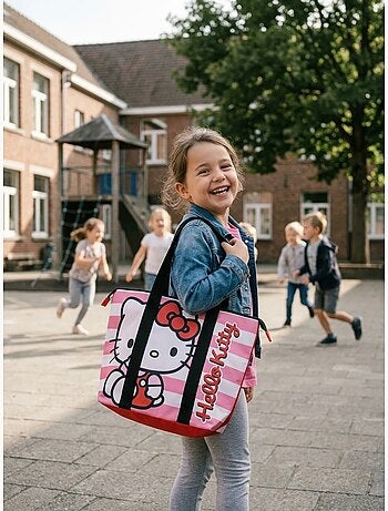 Bolsa de playa gran formato en poliéster Hello Kitty Sanrio