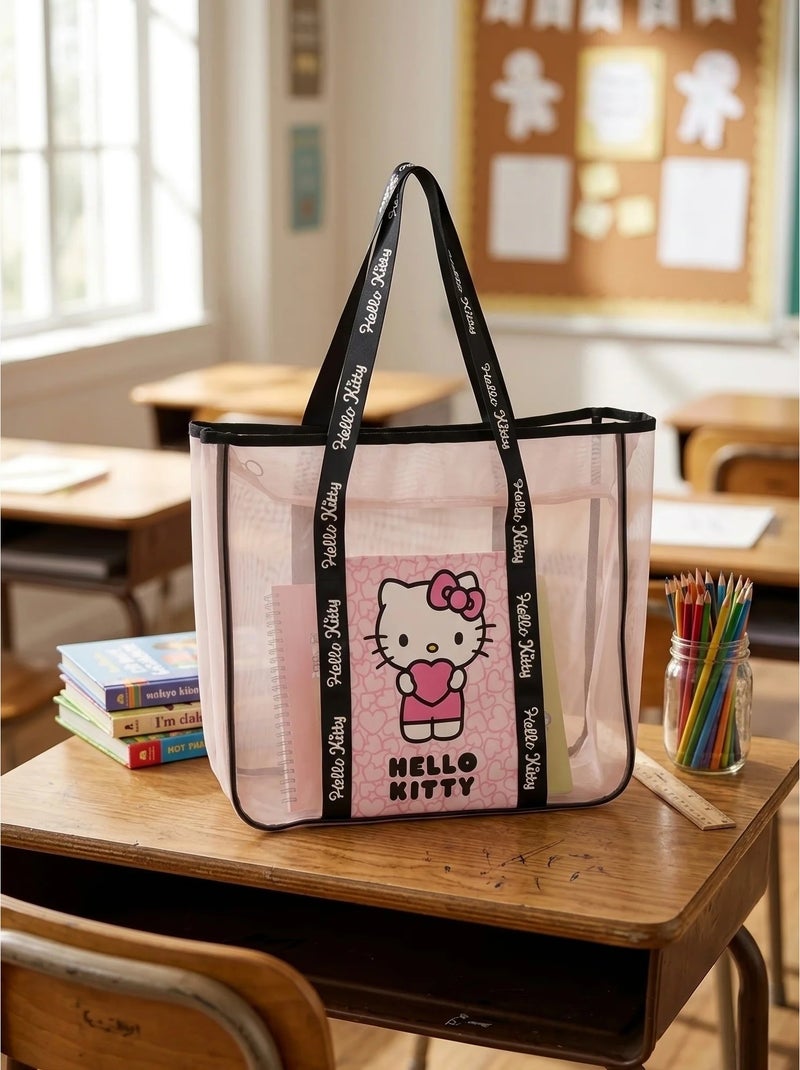 Bolsa de playa infantil de poliéster Hello Kitty Sanrio Rosa - Kiabi