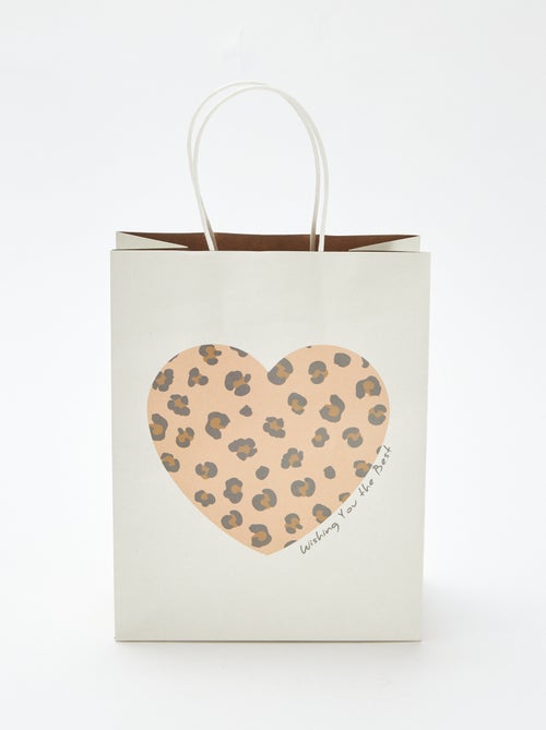 Bolsa de regalo con estampado 'corazón' - Kiabi