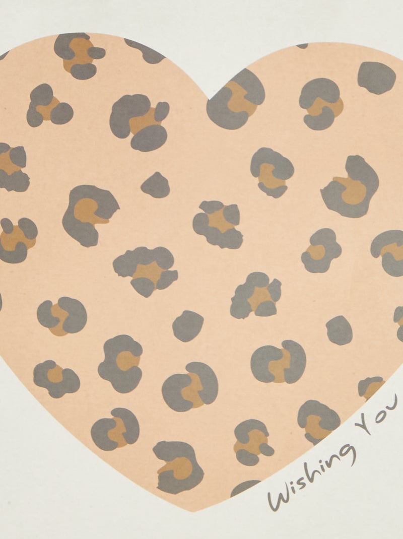 Bolsa de regalo con estampado de 'corazón' Beige - Kiabi