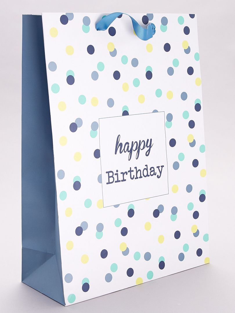 Bolsa de regalo cumpleaños azul - Kiabi