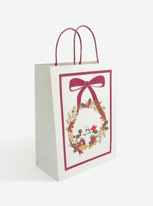 Bolsa de regalo de Navidad de papel 'Disney' 'Mickey y Minnie' - Formato L - Kiabi