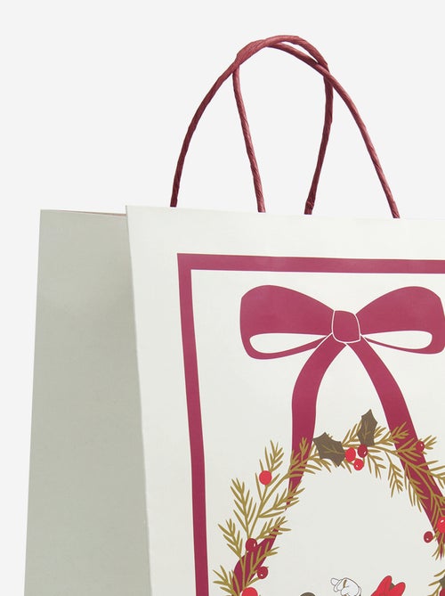 Bolsa de regalo de Navidad de papel 'Disney' 'Mickey y Minnie' - Formato L - Kiabi
