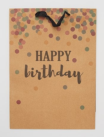 Bolsa de regalo 'Happy Birthday'