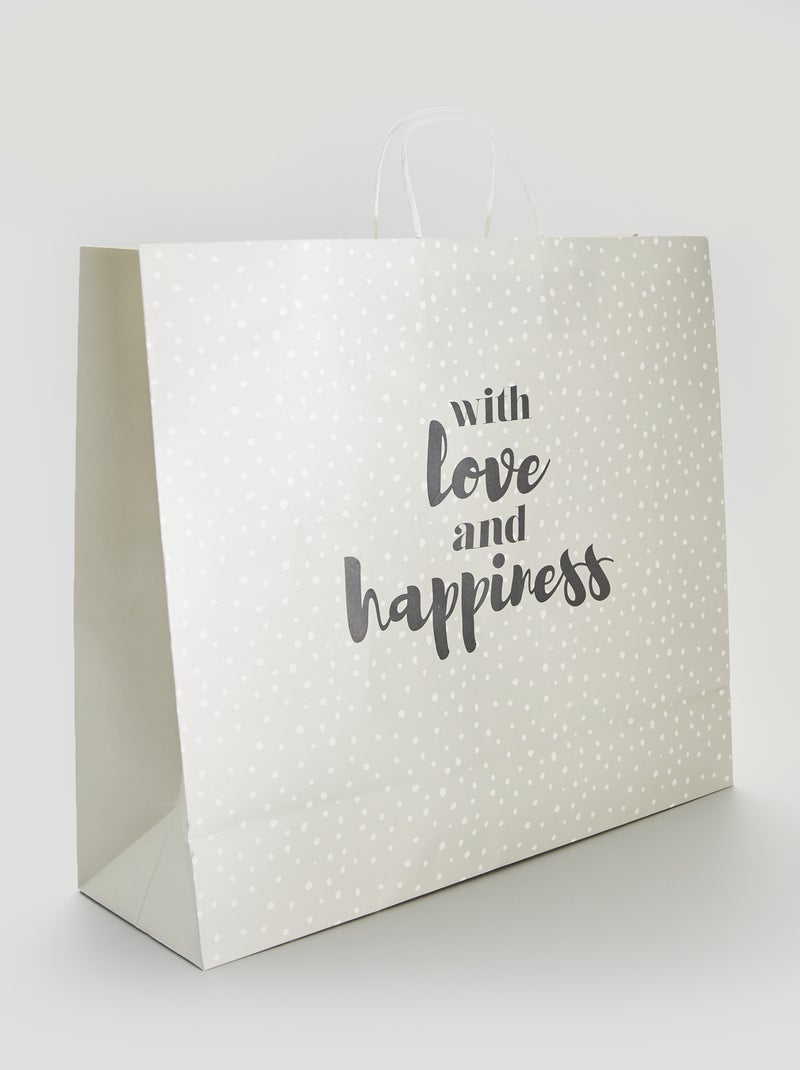 Bolsa de regalo modelo grande GRIS - Kiabi