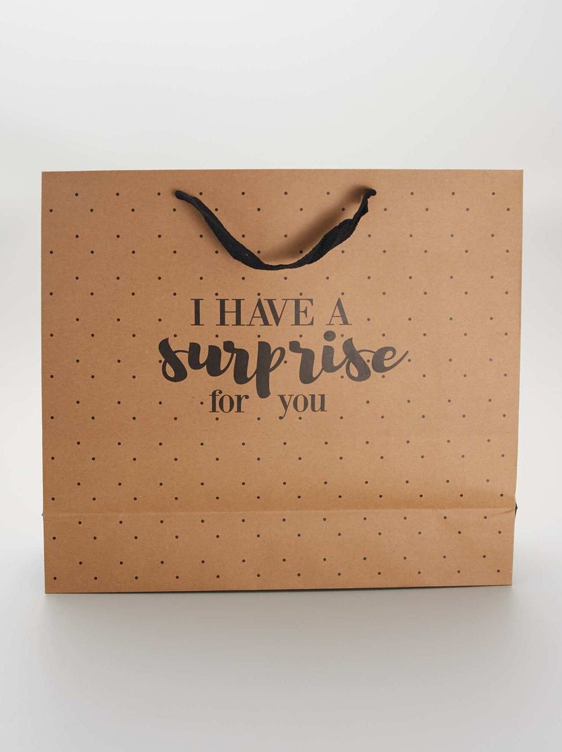 Bolsa de regalo modelo grande MARRON - Kiabi