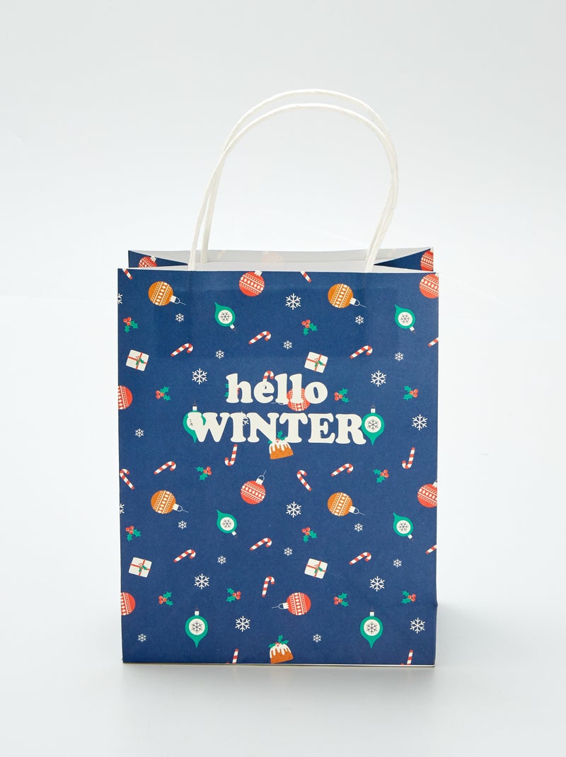 Bolsa de regalo 'Navidad' AZUL - Kiabi