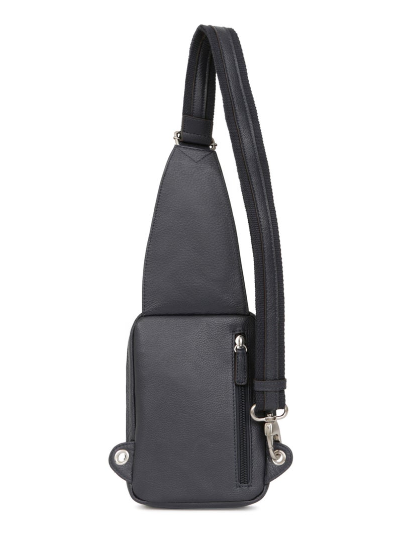 Bolsa de un solo tirante - cuero confort hexagona Azul marino - Kiabi
