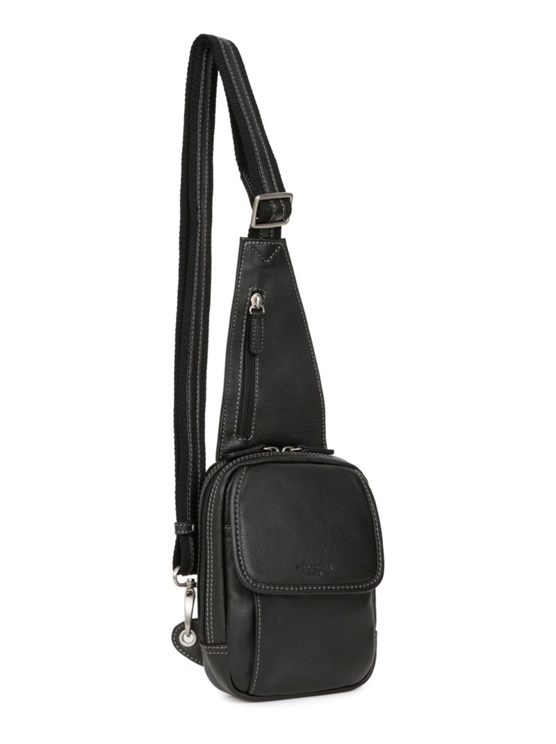 Bolsa de un solo tirante - cuero confort hexagona Negro - Kiabi