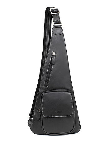 Bolsa de un solo tirante - cuero félin hexagona