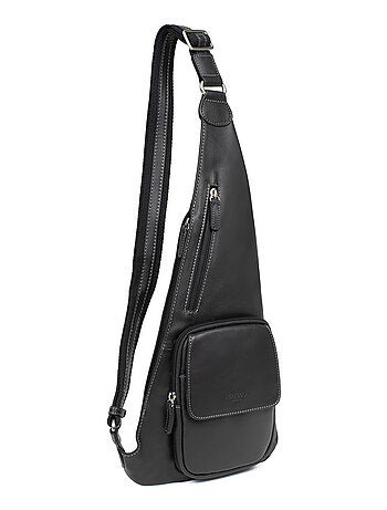 Bolsa de un solo tirante - cuero félin hexagona