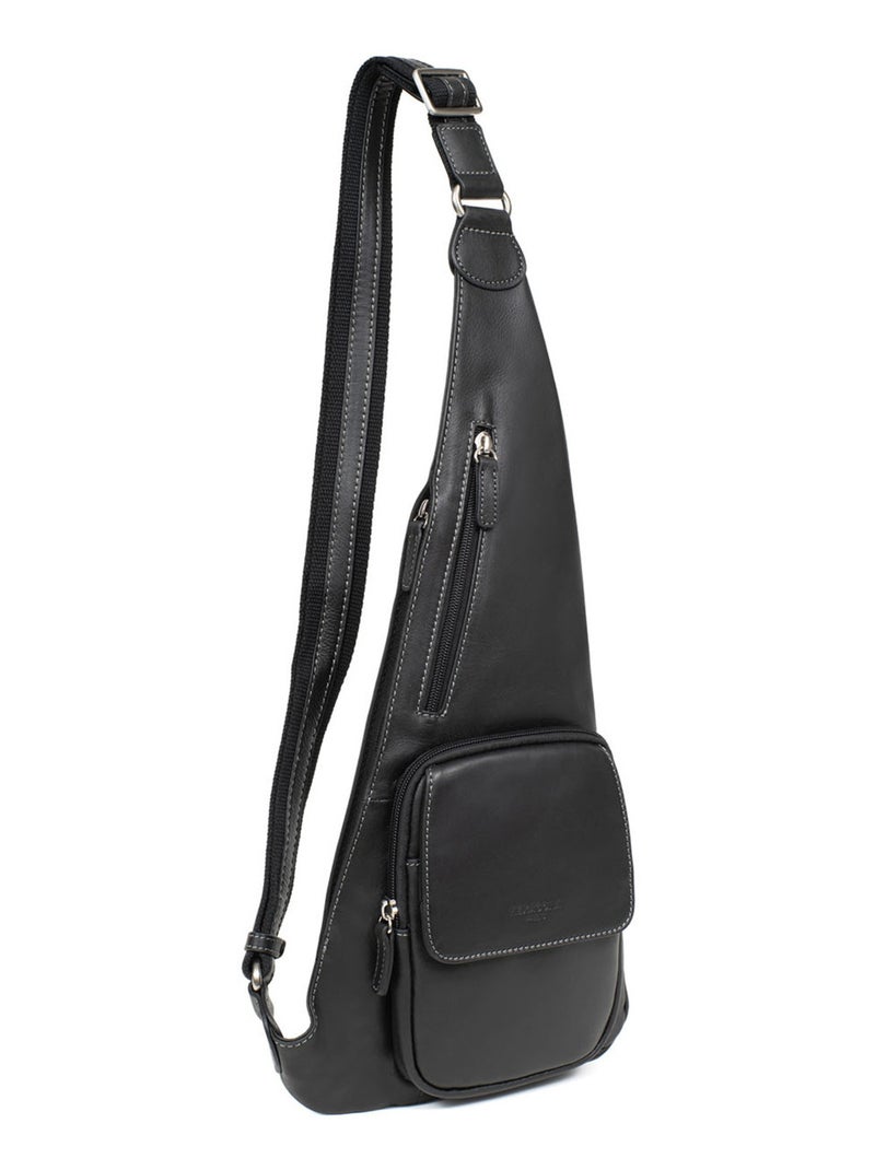 Bolsa de un solo tirante - cuero félin hexagona Negro - Kiabi