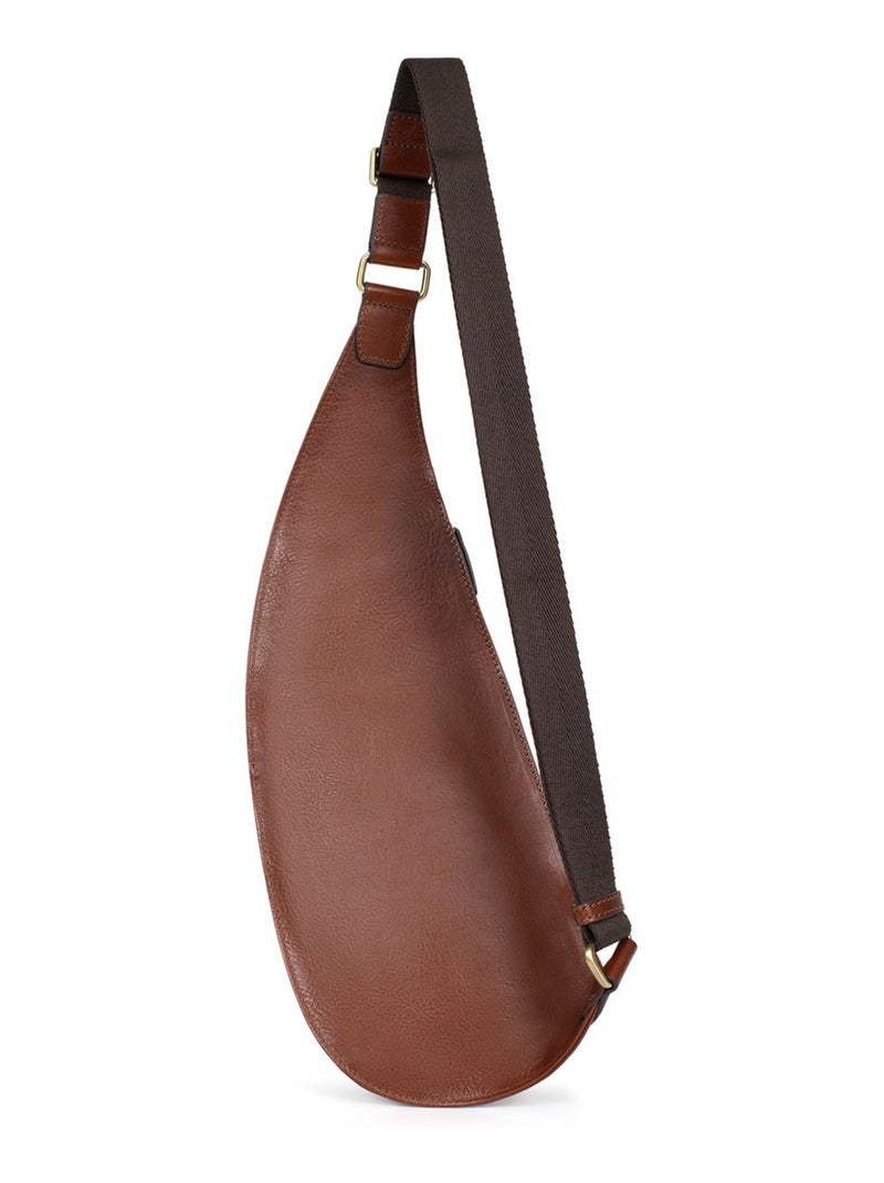 Bolsa de un solo tirante - cuero stuart hexagona Marrón - Kiabi