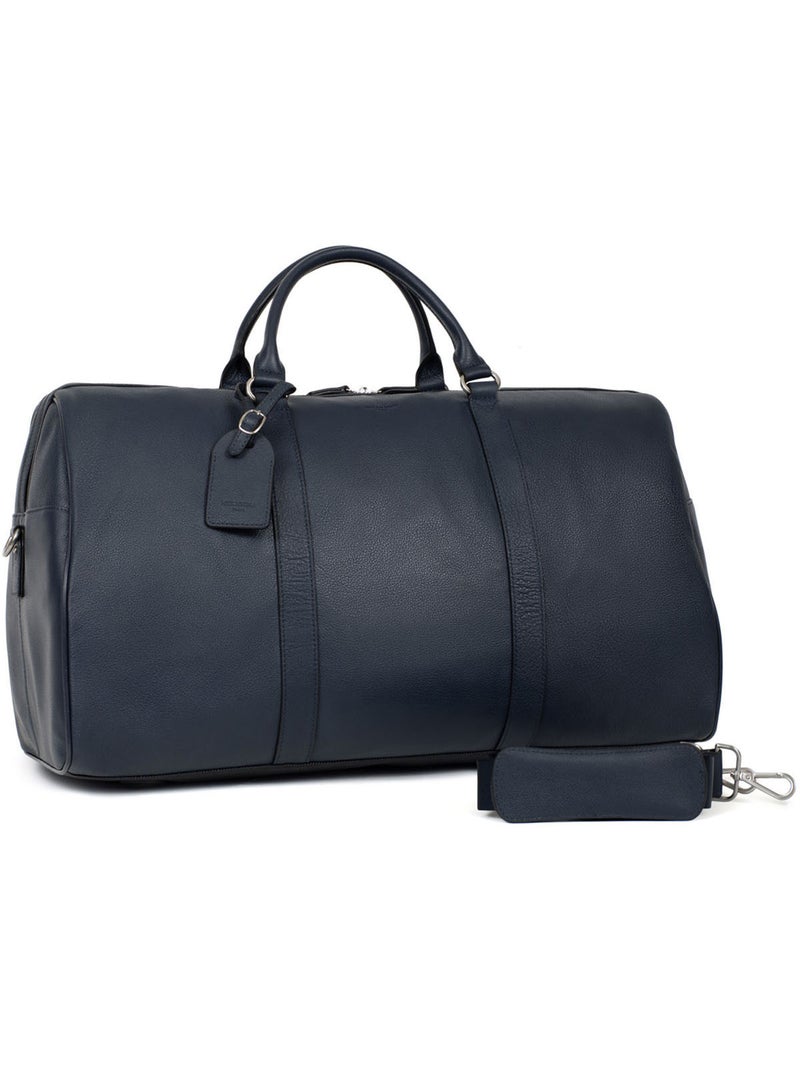 Bolsa de viaje - Cuero CONFORT Azul marino - Kiabi
