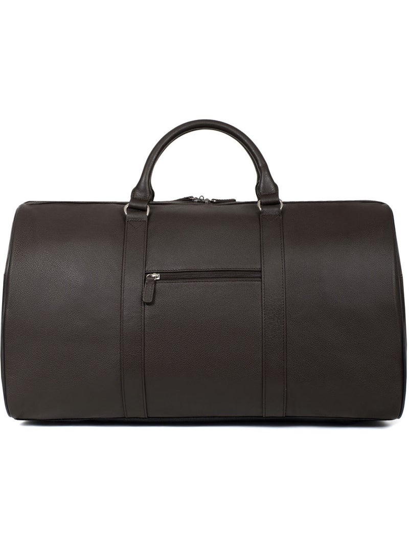 Bolsa de viaje - cuero confort hexagona Marrón oscuro - Kiabi