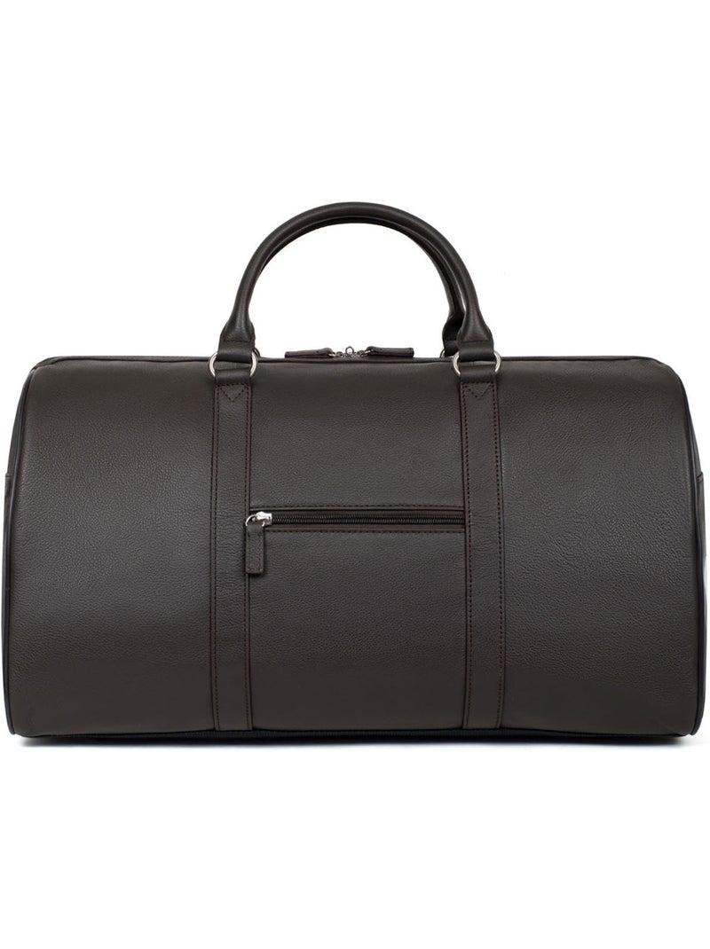 Bolsa de viaje - cuero confort hexagona Marrón oscuro - Kiabi
