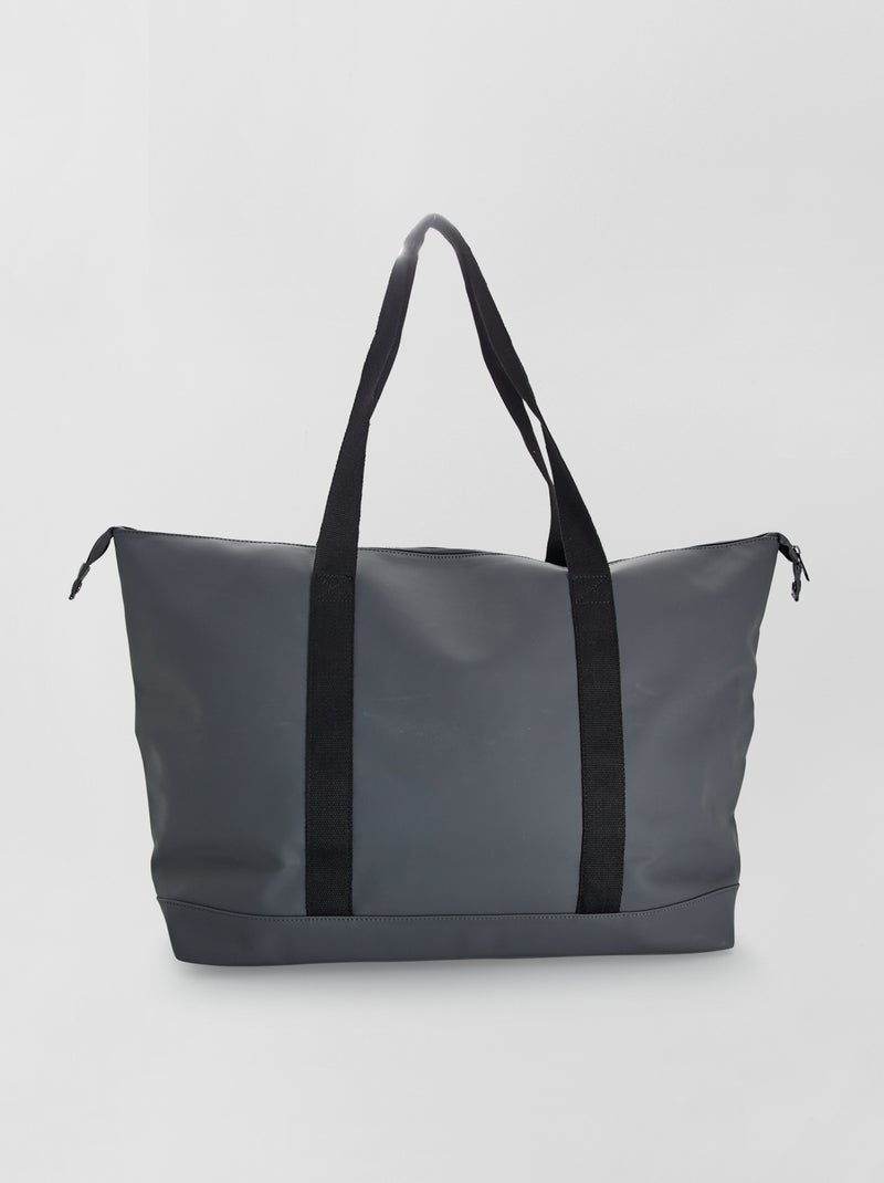 Bolsa de viaje de material sintético gris - Kiabi