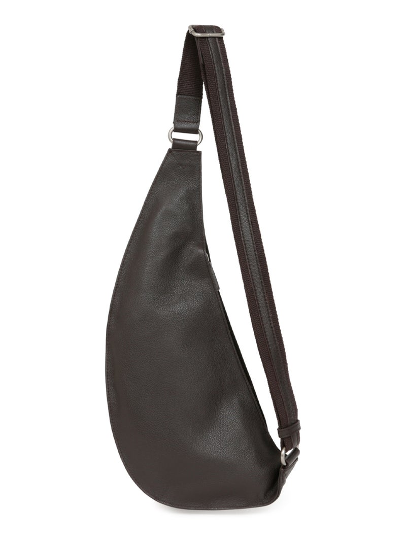Bolsa monobretelle - cuero confort hexagona Marrón oscuro - Kiabi