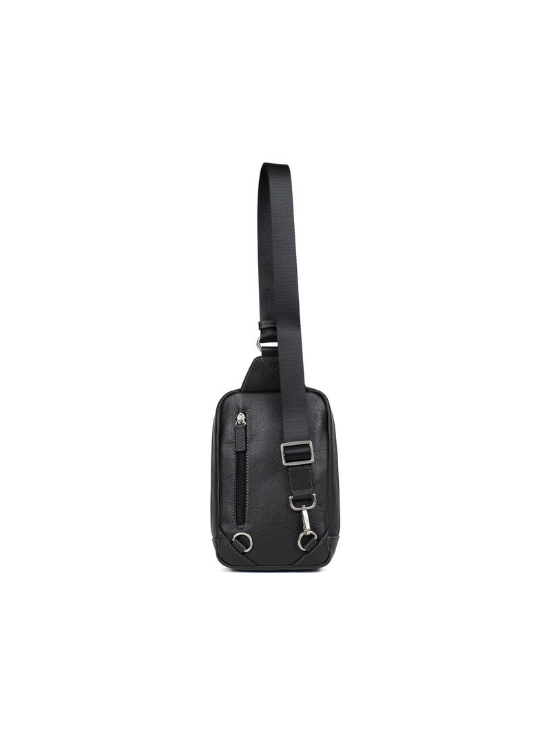 Bolsa monobretelle - cuero confort hexagona Negro - Kiabi