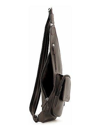 Bolsa monobretelle - cuero félin hexagona