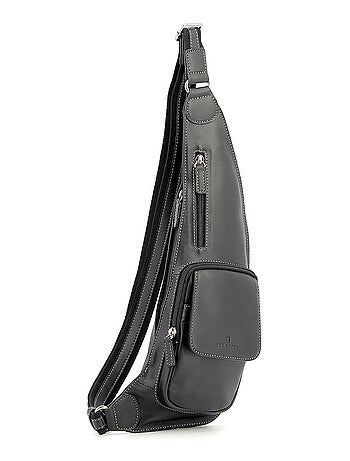 Bolsa monobretelle - cuero félin hexagona